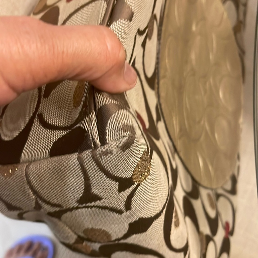 Coach Gold and Brown Tote Bag - Picture 14 of 16